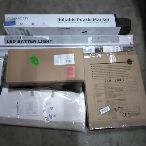 PALLET CONTAINING ASSORTED PRODUCTS INCLUDING TOILET SEAT, ROLLER BLIND, STORAGE BASKET, PUZZLE MATS & LED BATTEN LIGHT