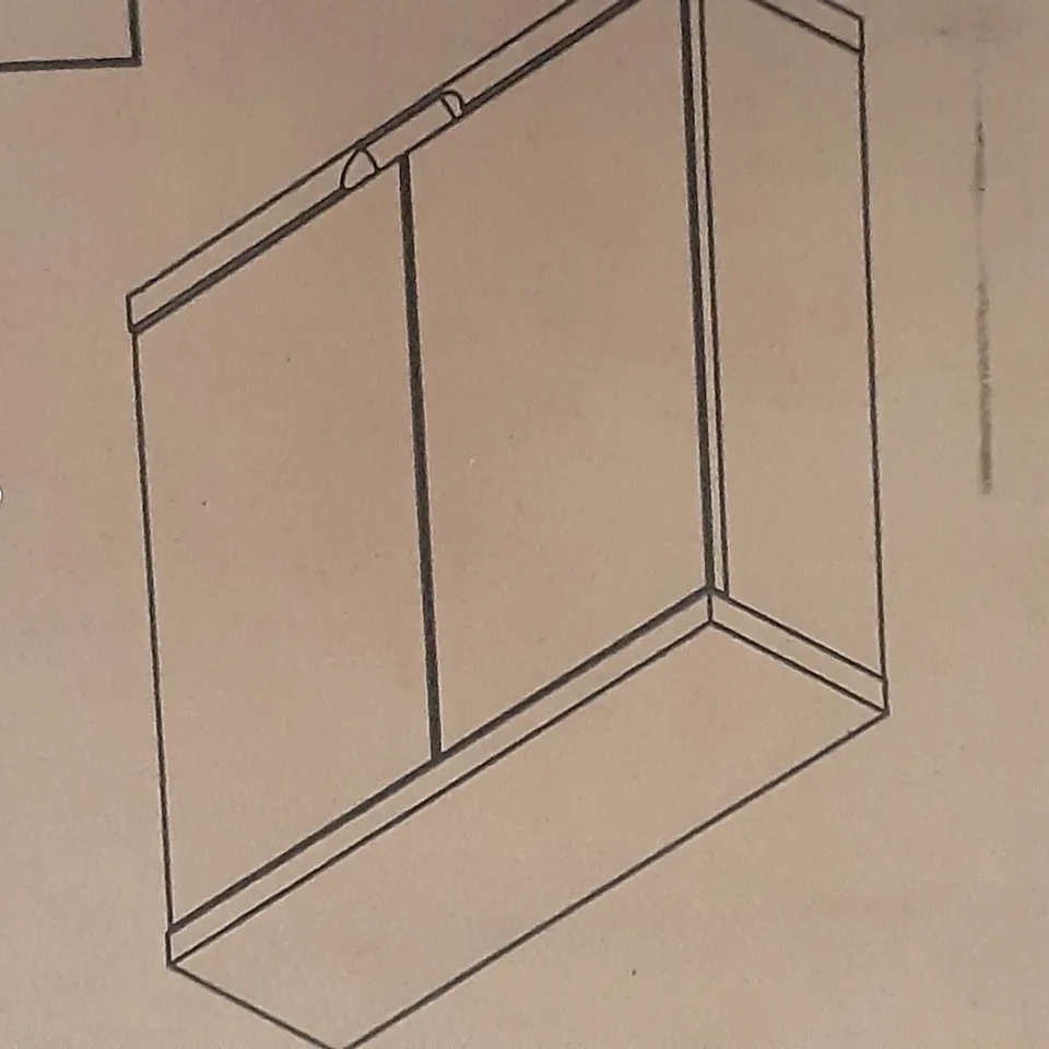 BOXED LOPEZ DOUBLE DOOR WALL CABINET IN GREY , H52 X W40 X D15CM 