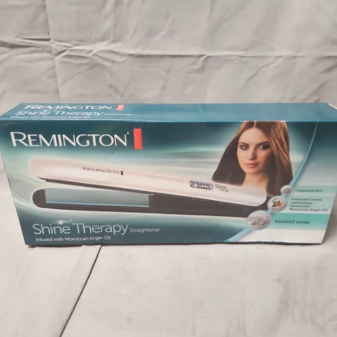 BOXED AND SEALED REMINGTON SHINE THERAPY HAIR STRAIGHTENER – INFUSED WITH MOROCCAN ARGAN OIL