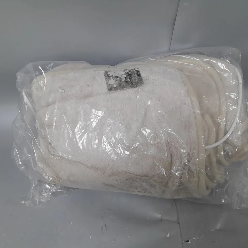 BOXED COZEE HOME VELVET SOFT HEATED BLANKET - STONE