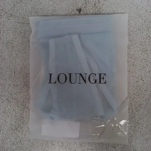 BAGGED LOUNGE ENTICE THONG IN LIGHT BLUE SIZE LARGE
