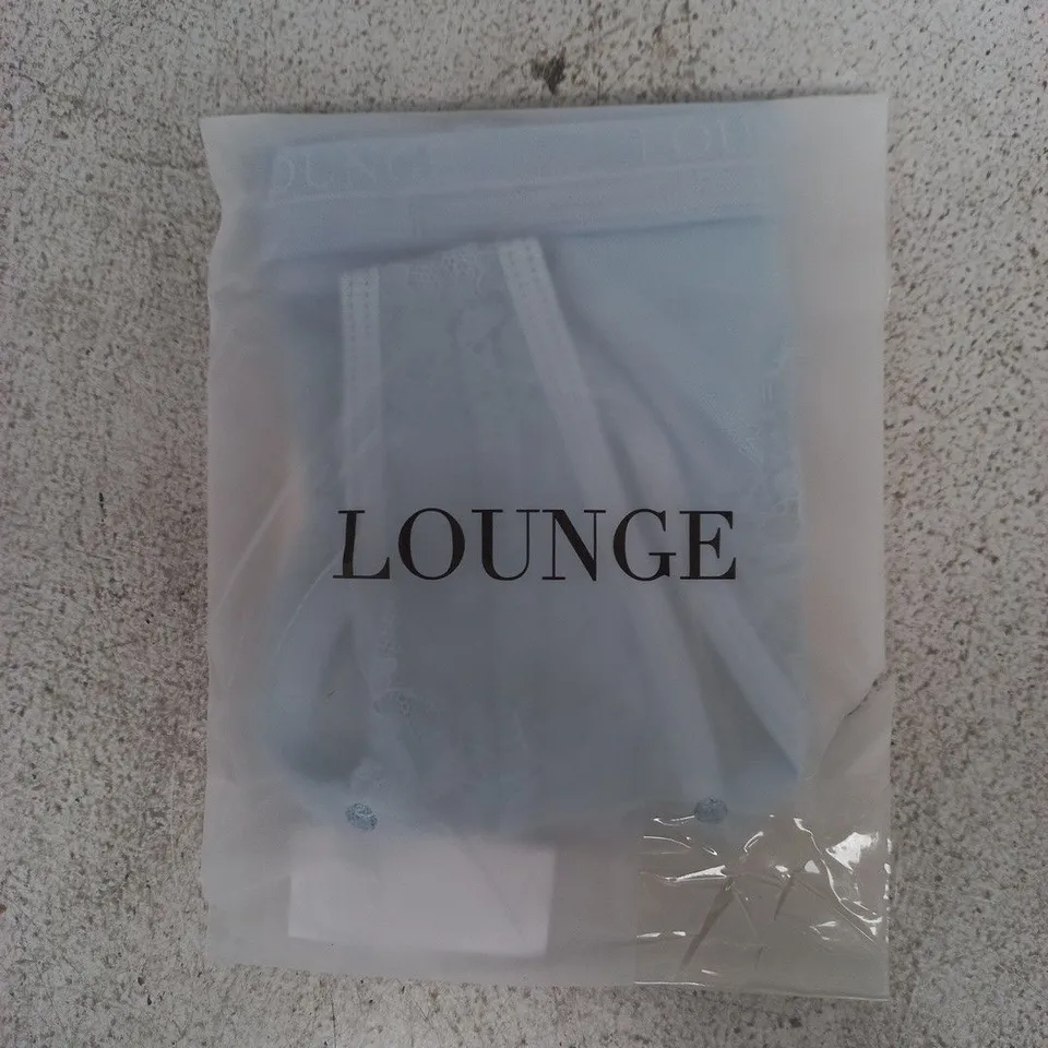 BAGGED LOUNGE ENTICE THONG IN LIGHT BLUE SIZE LARGE