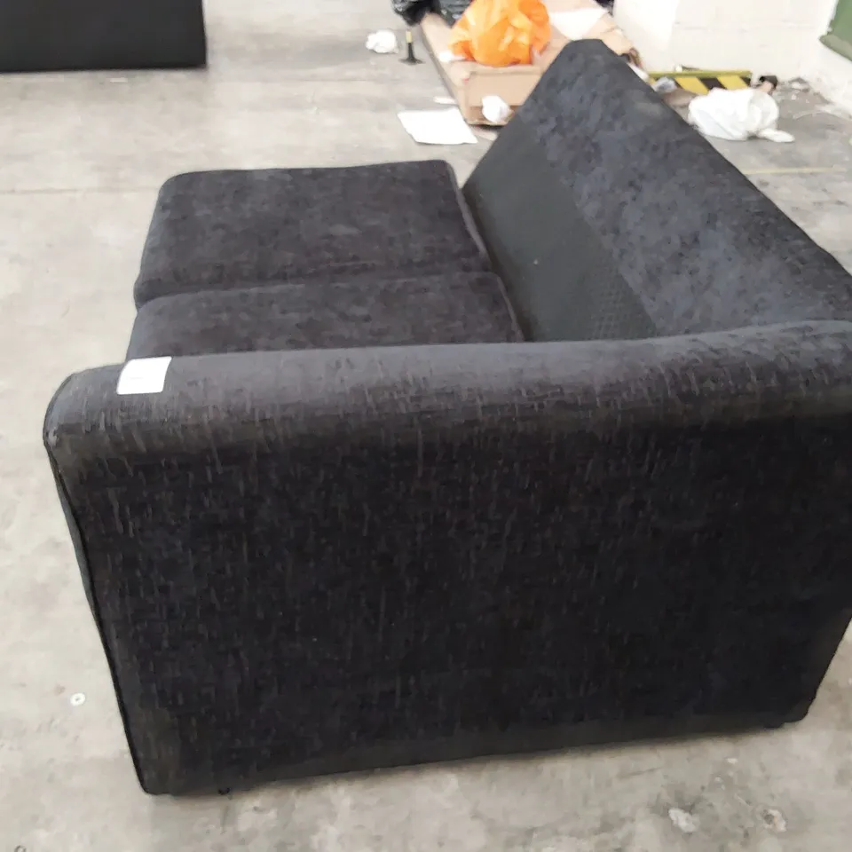 QUALITY DESIGNER 2 SEATER SECTION BLACK FABRIC
