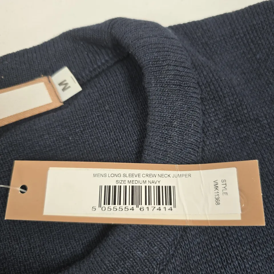 CAVALLO MEN’S NAVY KNIT JUMPER – CREW NECK, SIZE M