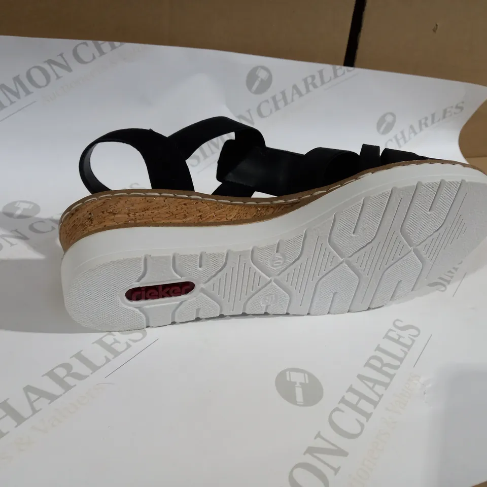 RIEKER BLACK SANDAL SIZE 6.5 