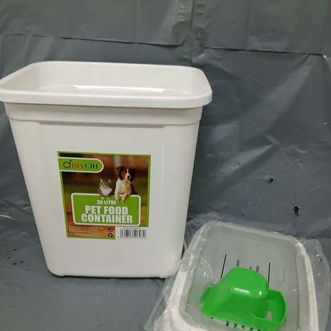 DIVCHI 30L PET FOOD CONTAINER WITH LID AND SCOOP