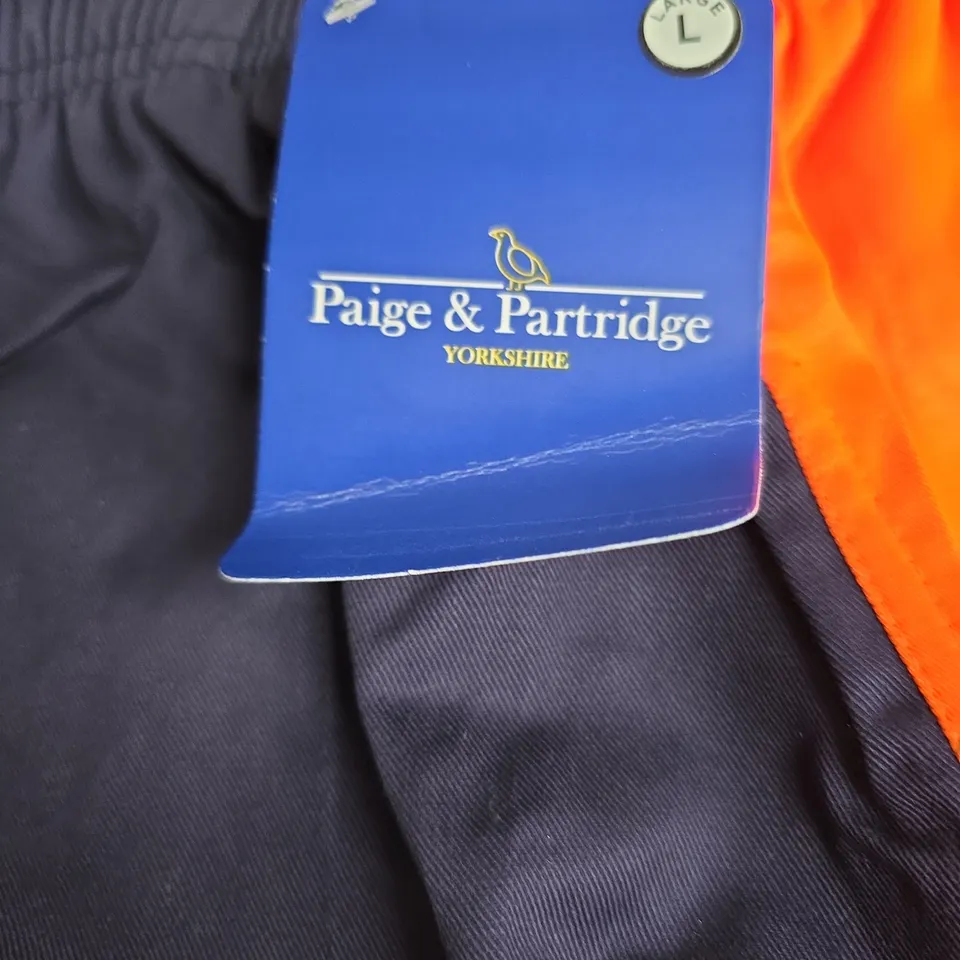 PAIGE & PARTRIDGE YORKSHIRE HI-VIS SAFETY SHORTS – LARGE