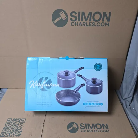 BOXED KAUFMANN NON-STICK SAUCEPAN SET – 3-PIECE