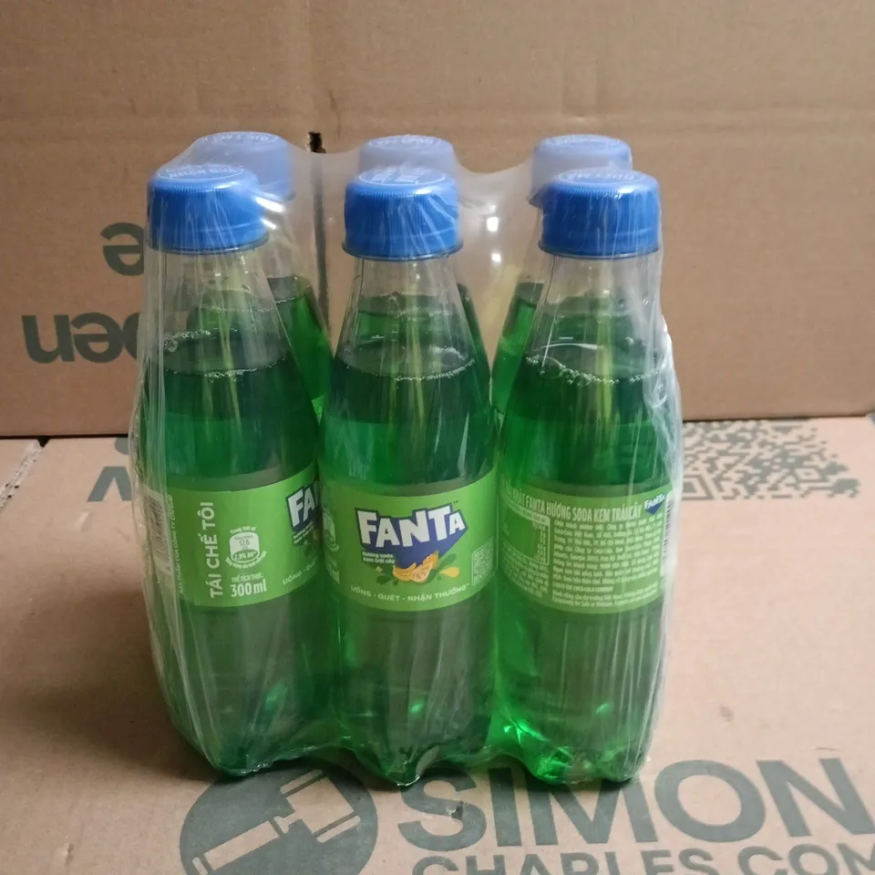 BOX OF APPROXIMATELY 24 BOTTLES OF FANTA 300ML PER BOTTLE
