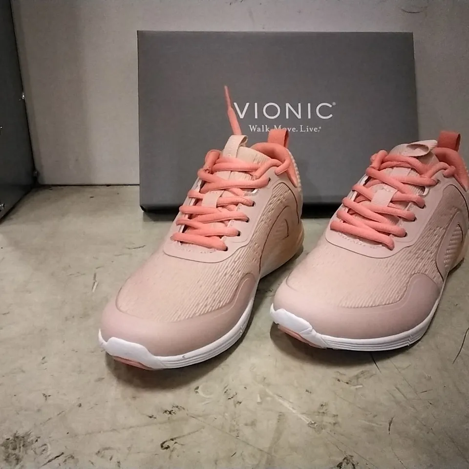 BOXED VIONIC TRAINERS , PINK , SIZE 3, 5 PAIRS 