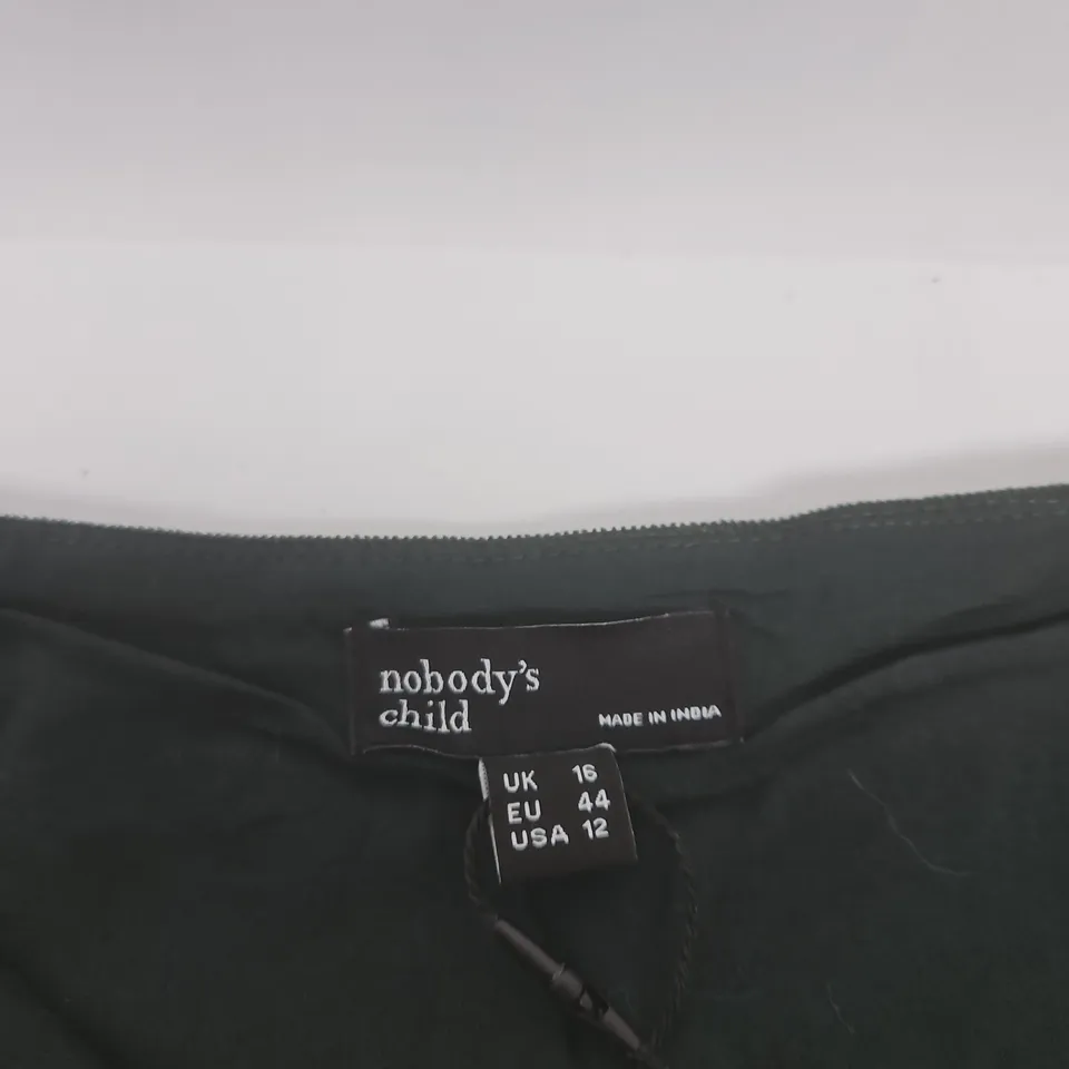 NOBODY'S CHILD HAYLEY MINI DRESS, GREEN, UK 16 (EU 44, USA 12)