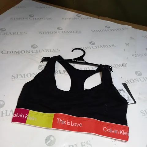 CALVIN KLEIN BLACK SPORTS BRA SIZE M