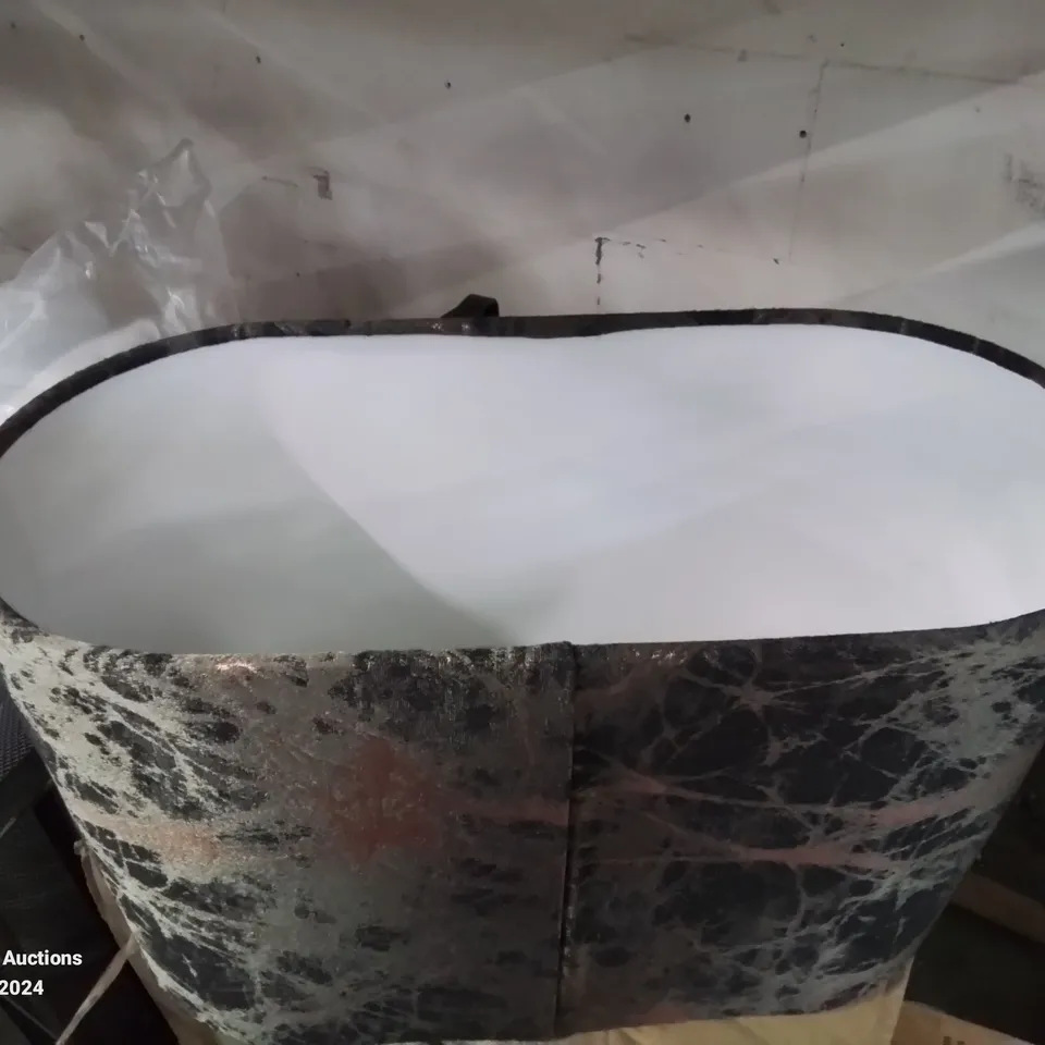 BOXED POLYESTER OVAL LAMP SHADE 