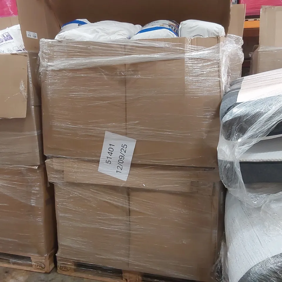 PALLET CONTAINING A VERY LARGE QUANTITY OF ASSORTED PILLOWS AND RELATED BEDDING/COMFORT PRODUCTS ECT