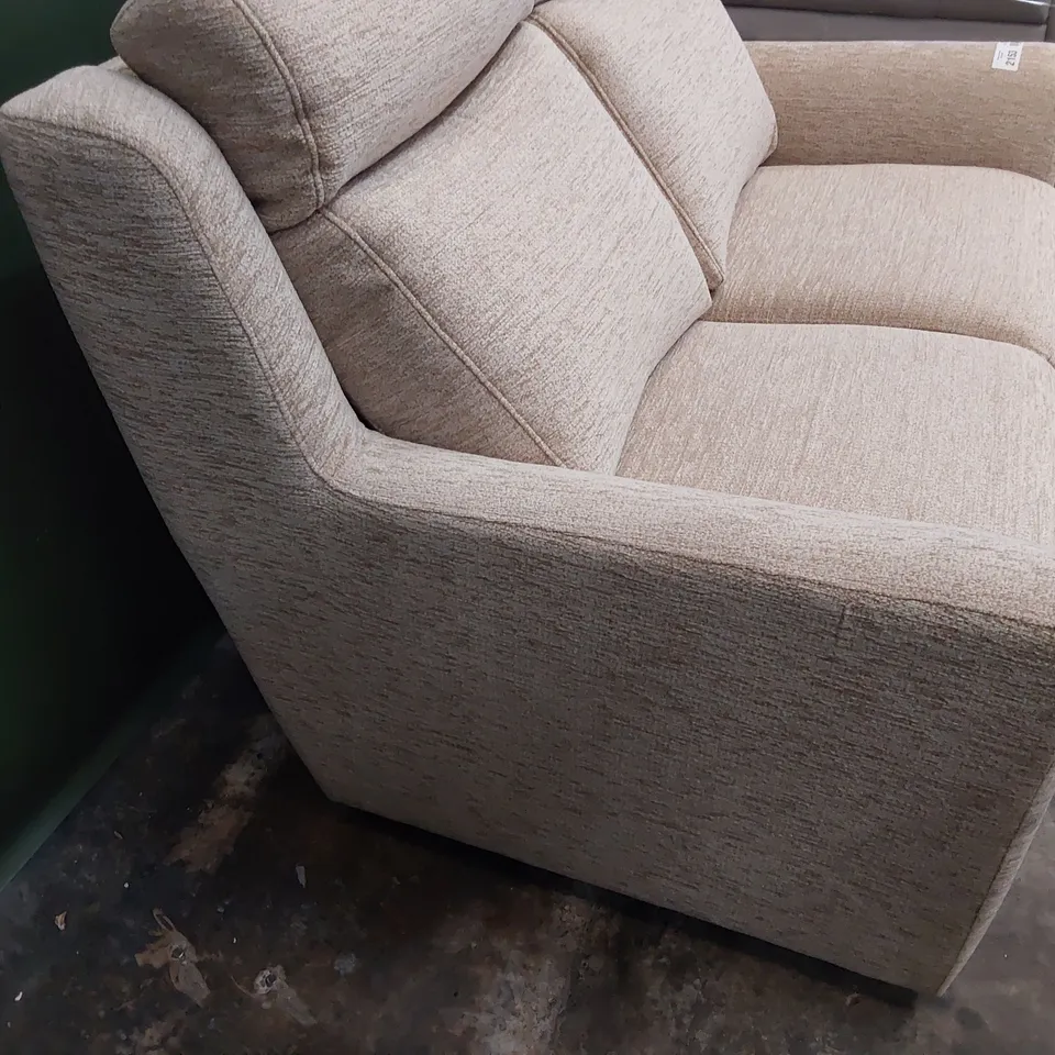 QUALITY BRITISH DESIGNER LOUNGE Co. DAKOTA TWO SEATER SOFA BEIGE FABRIC 