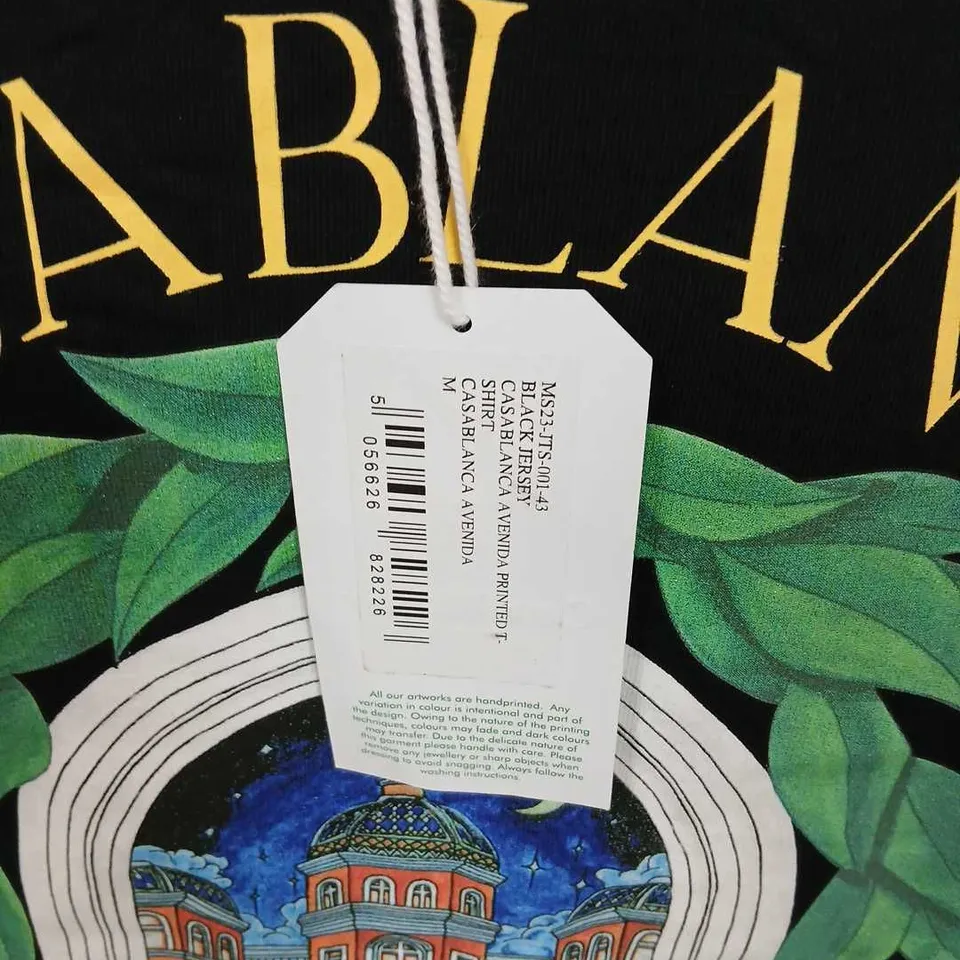 CASABLANCA AVENIDA CASABLANCA GRAPHIC T-SHIRT, BLACK – UK M