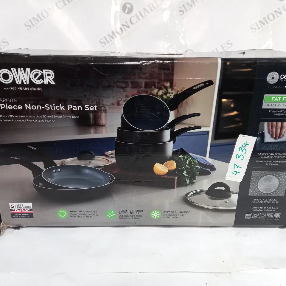 BOXED TOWER T80303 5PCE PAN SET 