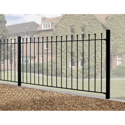 BAGGED BEGONIA BALL TOP METAL FENCE PANELS FITS 183CM GAP