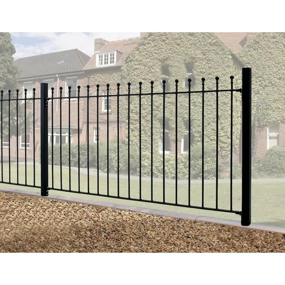 BAGGED BEGONIA BALL TOP METAL FENCE PANELS FITS 183CM GAP