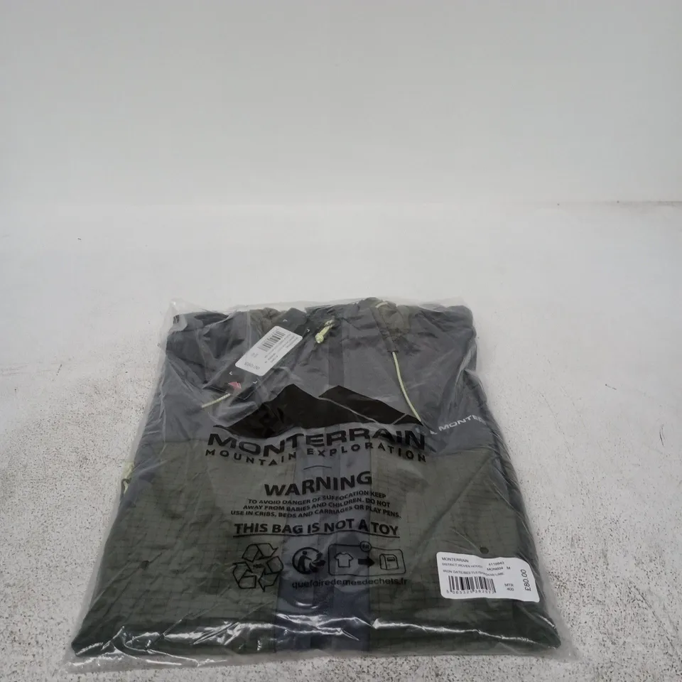 MONTERRAIN DISTRICT WOVEN HOODIE – SIZE M IRON GATE/BEETLE/SHADOW LIME