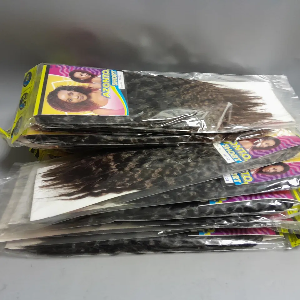 LOT OF APPROX 18 MY HAIR MY BEAUTY WAVY WIGS. ASSORTED COLOURS