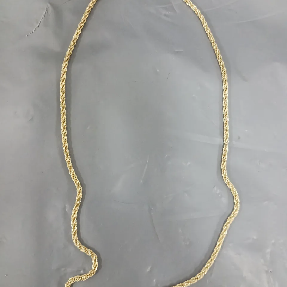 9CT YELLOW GOLD LIGHTWEIGHT ROPE CHAIN RRP £300