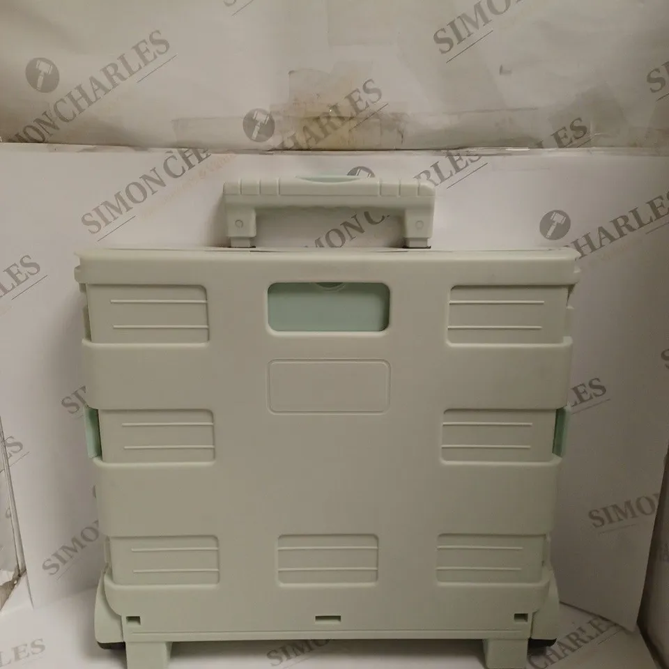 BOXED ORGANISED OPTIONS FOLDABLE PLASTIC SHOPPING CART WITH LID