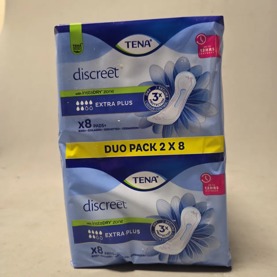 SET OF 3 TENA DISCREET EXTRA PLUS PADS 
