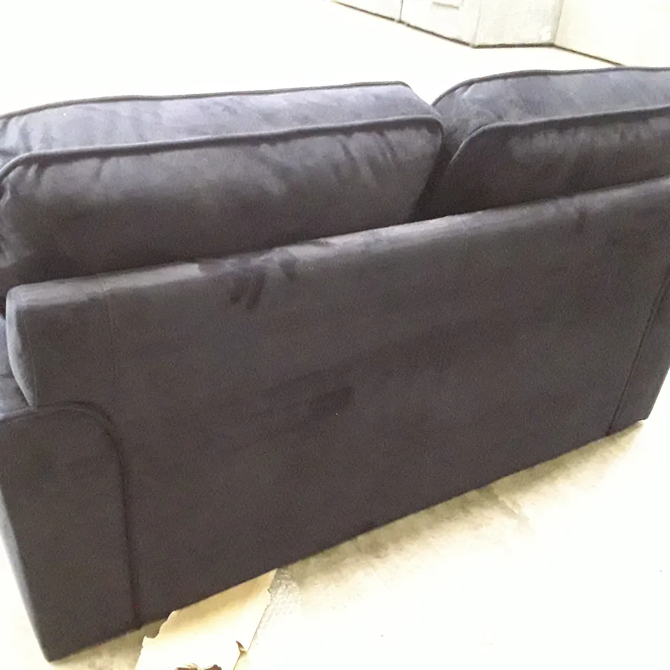 QUALITY DESIGNER MARCANTONIO 2 SEATER SOFA - BLUE FABRIC
