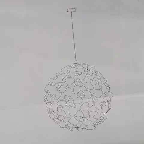 BOXED HOME ETC KYNA 1 LIGHT BOWL PENDANT 45CM D IN WHITE