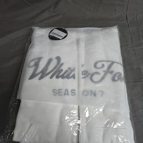 WHITE FOX SEASON 7 ZIP FRONT HOODIE XXS/XS 