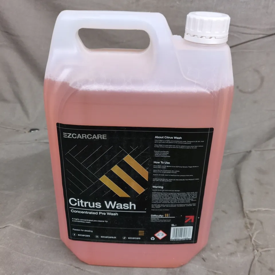EZCARCARE CITRUS WASH – CONCENTRATED PRE-WASH, 5L
