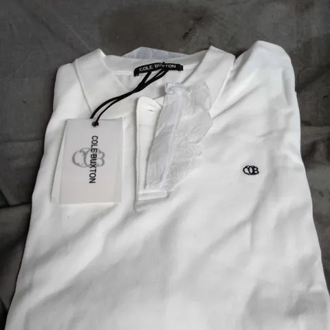 COLE BUXTON WHITE POLO SHIRT – MEN'S - SIZE S