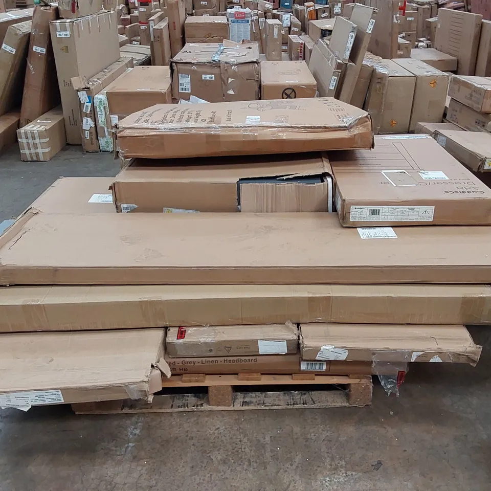 PALLET OF ASSORTED FURNITURE PARTS 