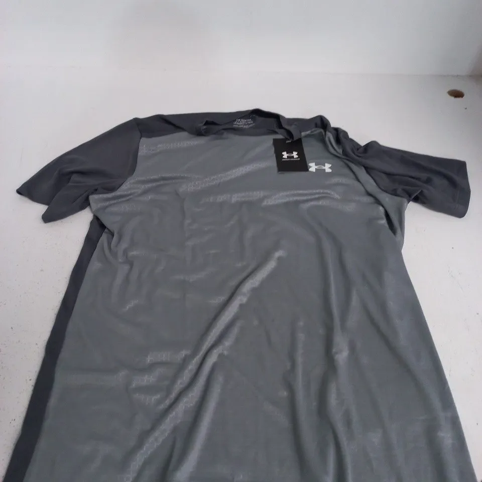 UNDER ARMOUR TECH TEE T-SHIRT – GREY/CHARCOAL, MEN'S (M)