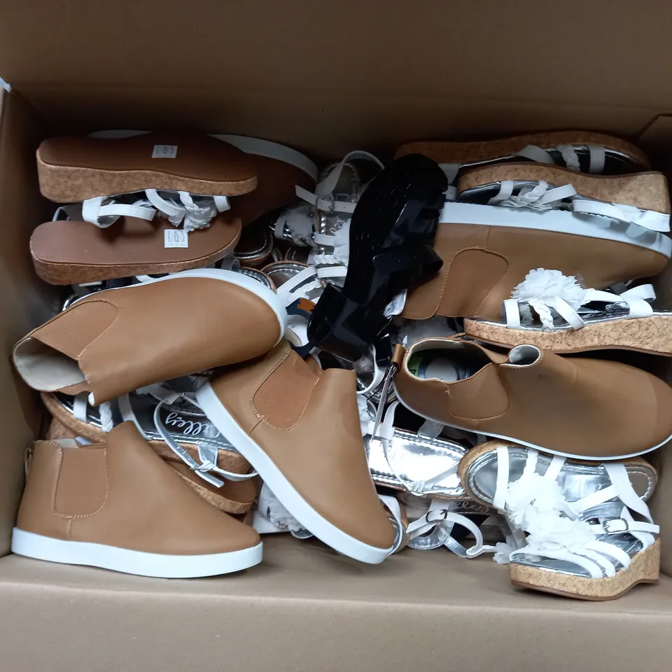 APPROXIMATELY 13 ASSORTED KIDS PAIRS OF SHOES IN VARIOUS COLOURS, STYLES, AND SIZES