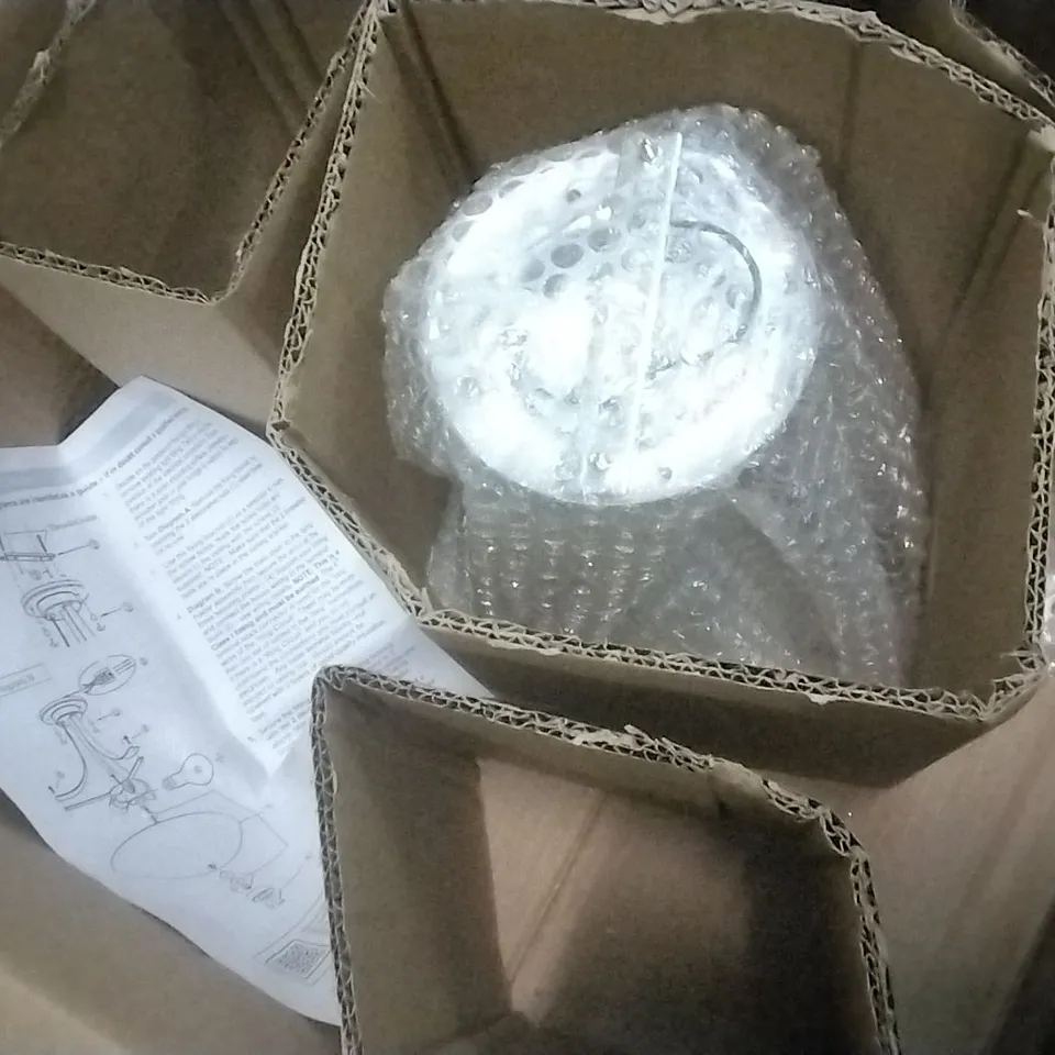 BOXED AVERY 3 LIGHT 41CM SEMI FLUSH MOUNT FIXTURE 
