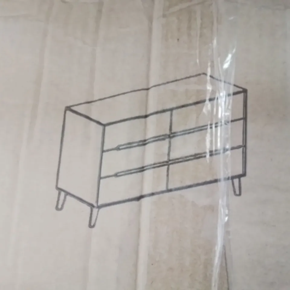 BOXED ALICIA 6 DRAWER WIDE CHEST ANTHRACITE (2 BOXES)