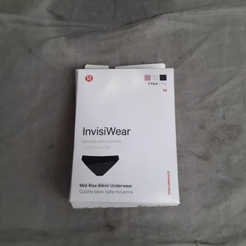 LULULEMON INVISIWEAR MID-RISE BIKINI UNDERWEAR IN MULTI 3PACK SIZE M