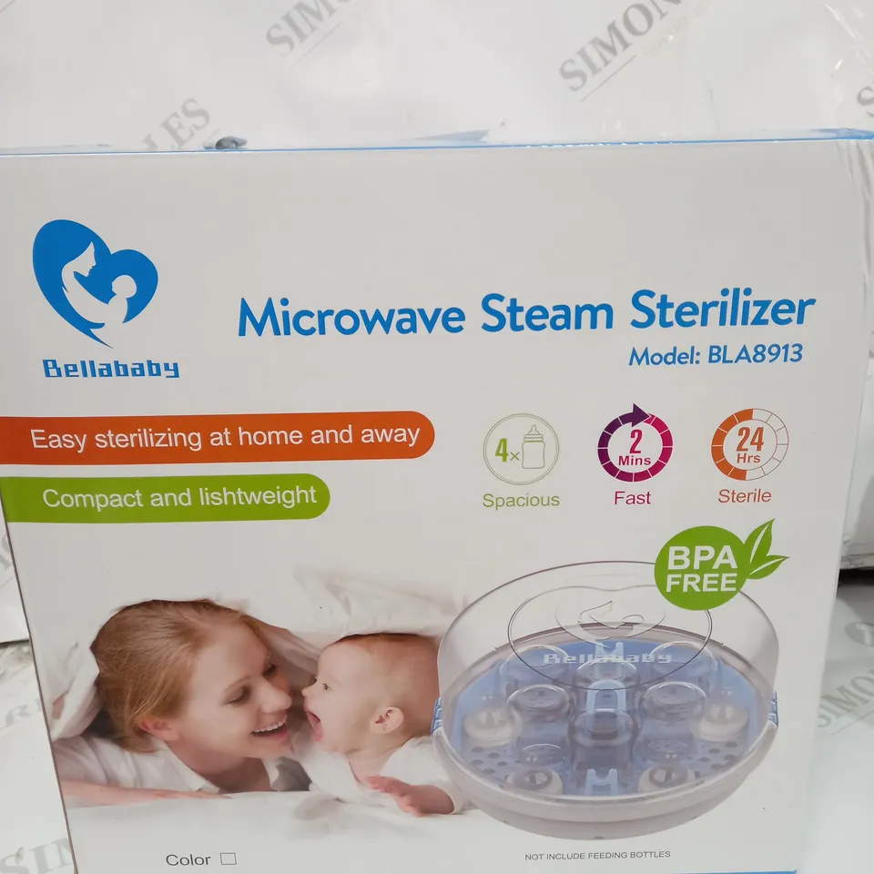 BELLABABY BOTTLE STERILISER,MICROWAVE STEAM STERILISER