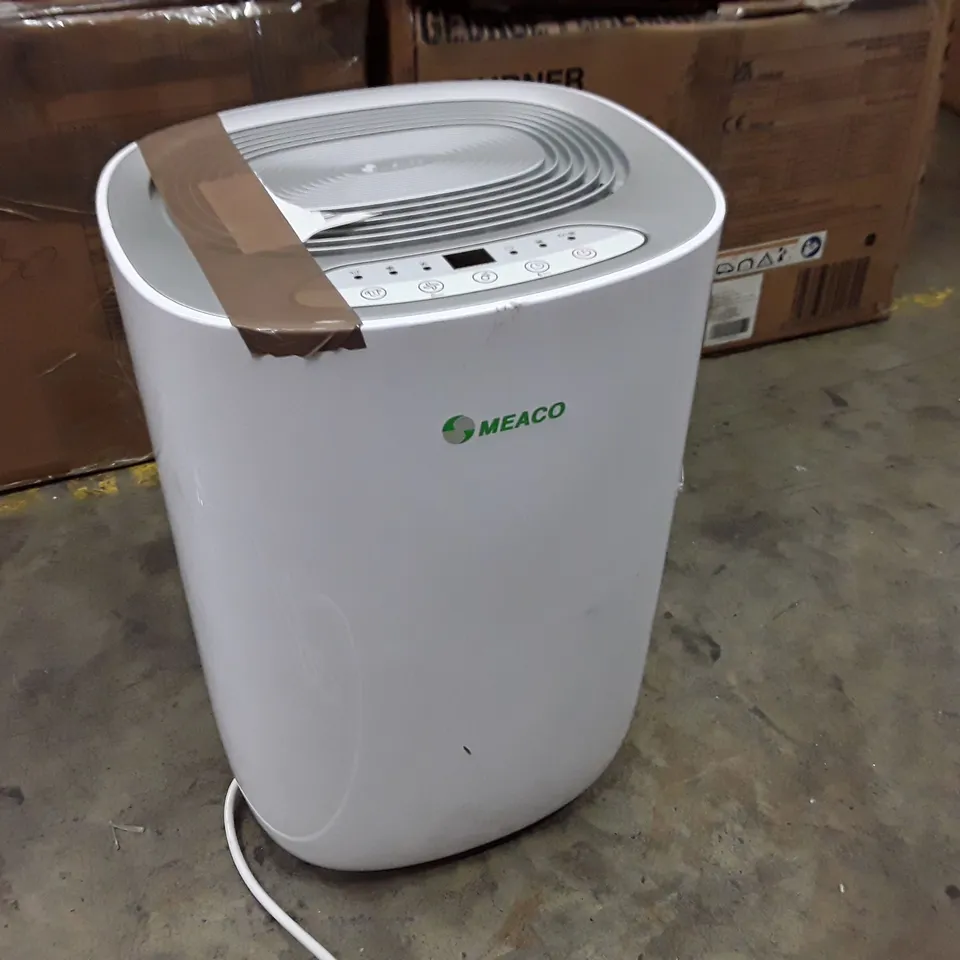 MEACO MEACODRY ABC10L 10L PORTABLE DEHUMIDIFIER - SILVER & WHITE