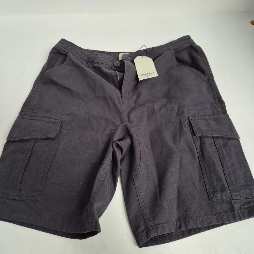 SEASALT CORNWALL MENS LAUNCHMEN SHORTS IN INKWELL - UK 34