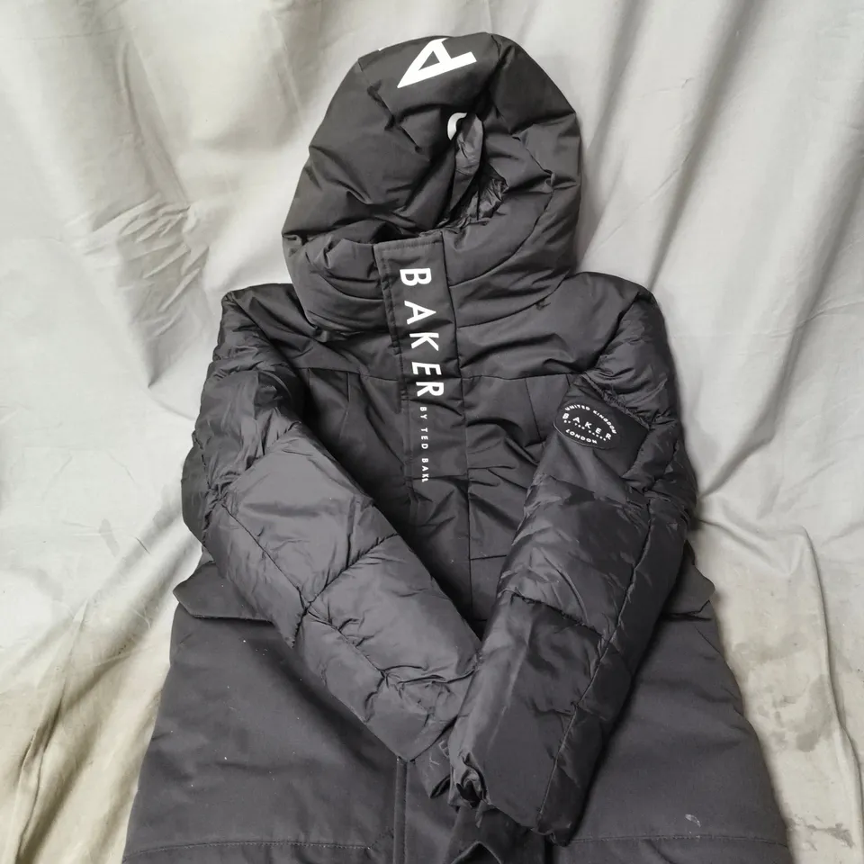 BAKER BY TED BAKER KIDS' PUFFER COAT – BLACK, HOODED, 9 YRS (134 CM)