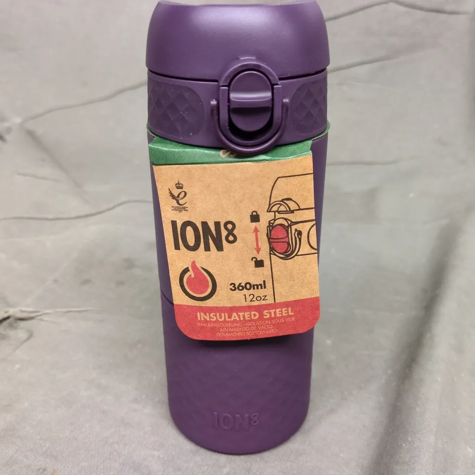 ION8 INSULATED STEEL BOTTLE IN PURPLE (360ML)
