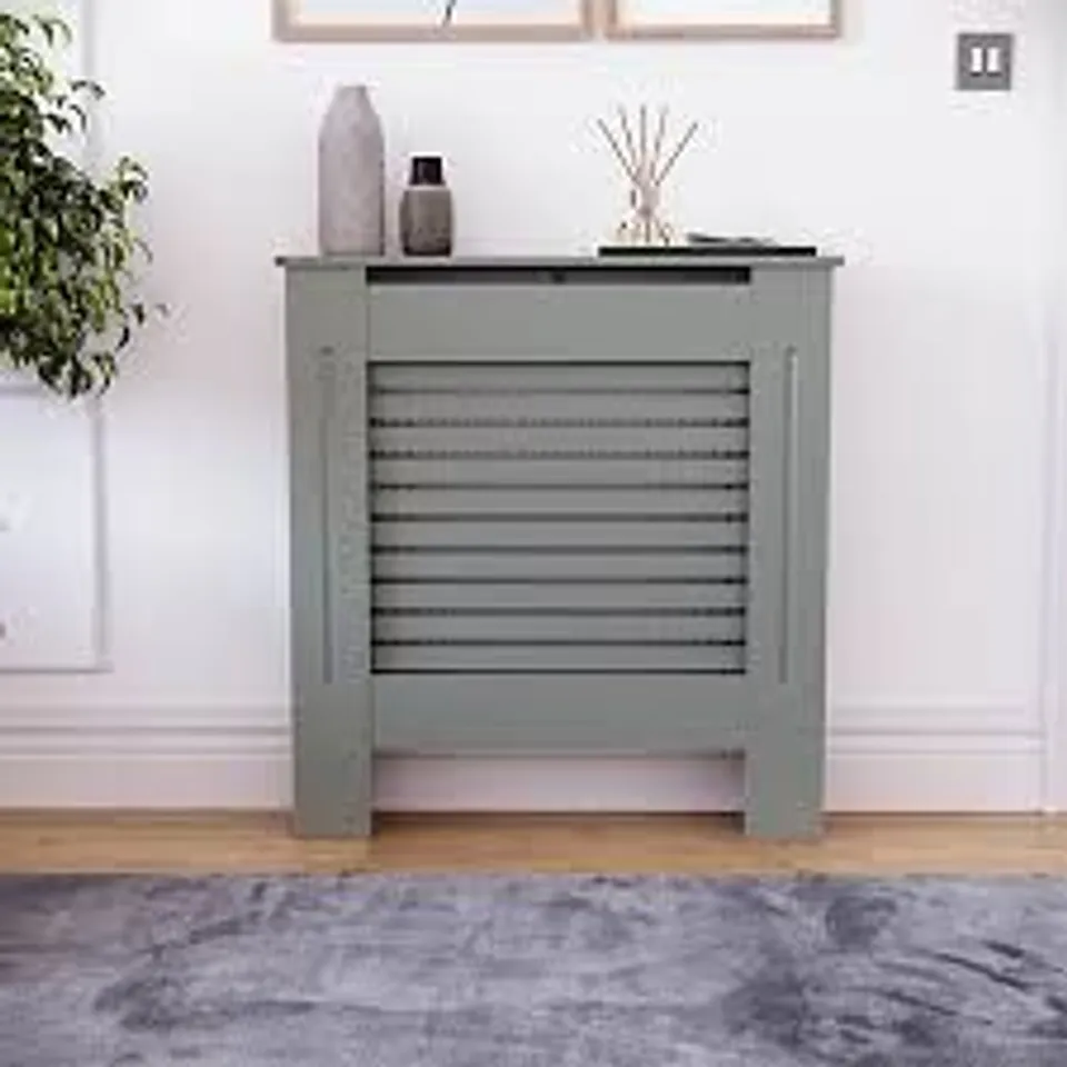 BOXED LASSIC VIDA DESIGNS MILTON RADIATOR COVER, SMALL - GREY (1 BOX)