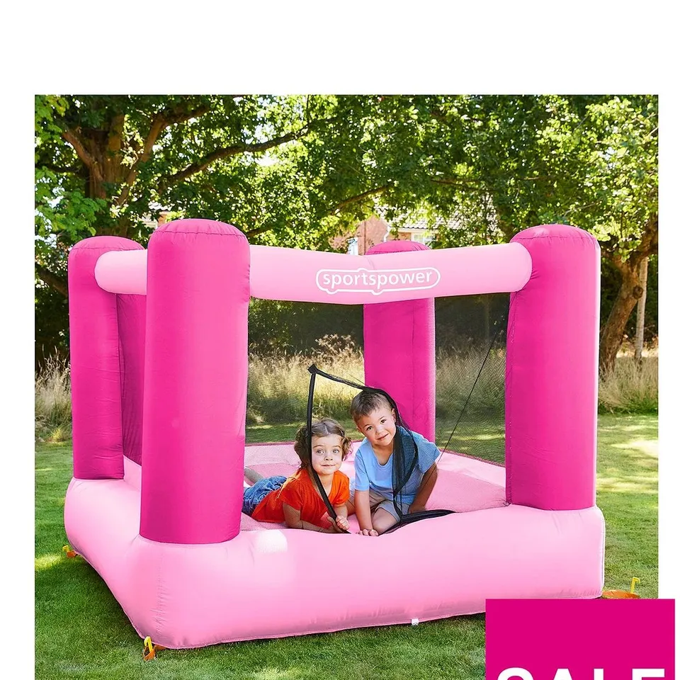 SPORTSPOWER 6X6FT BOUNCY CASTLE PINK