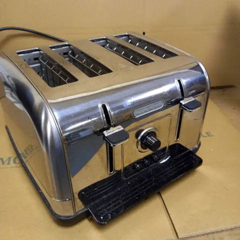 MORPHY RICHARDS 240130 VENTURE 4 SLICE TOASTER BRUSHED STAINLESS STEEL
