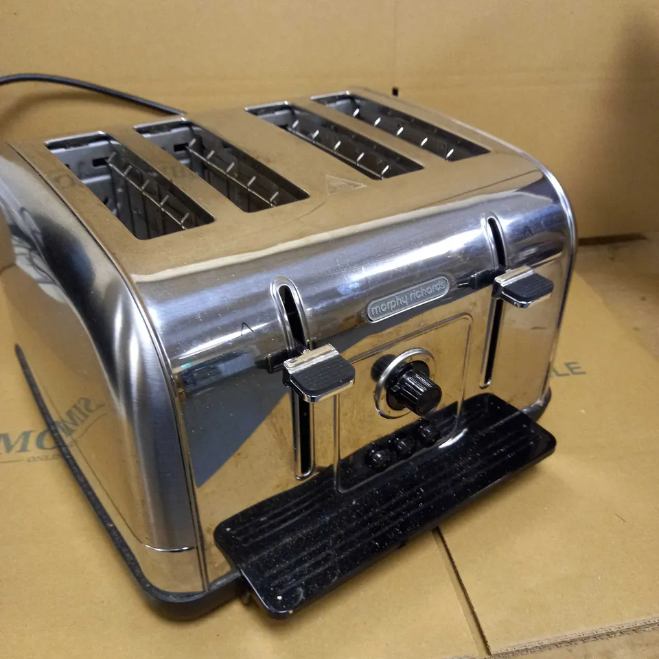 MORPHY RICHARDS 240130 VENTURE 4 SLICE TOASTER BRUSHED STAINLESS STEEL