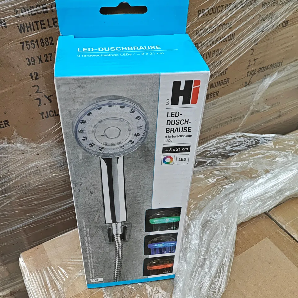 BOX OF APPROXIMATELY 6 X LED SHOWER HEADS 