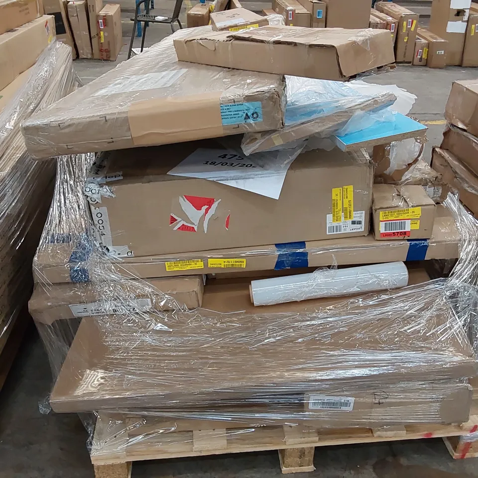 PALLET OF ASSORTED FURNITURE PARTS